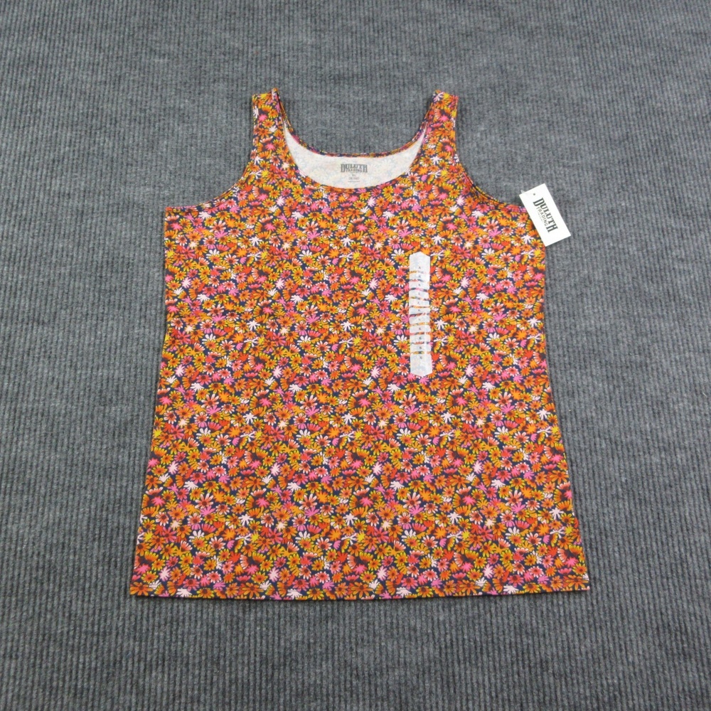 Duluth Trading Co. Tank Womens XL Multicolor No-Yank Floral Tunic NWT